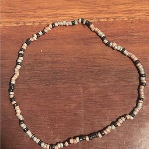 Elegant Beaded plus size anklet  - Black and Gray